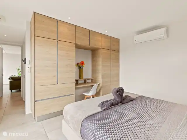 JSA11 Appartement sur le toit du complexe  | Curaçao, Banda Ariba (est), Jan Sofat - appartement Chambre 1 avec lit double et climatisation