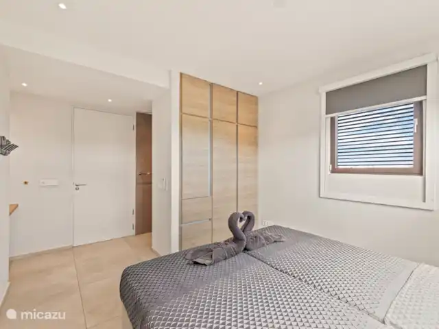 JSA11 Appartement sur le toit du complexe  | Curaçao, Banda Ariba (est), Jan Sofat - appartement Chambre 2 avec lit double et climatisation