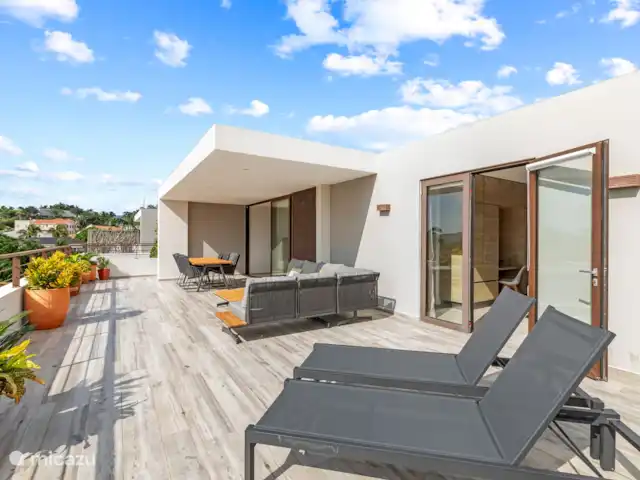 JSA11 Appartement sur le toit du complexe  | Curaçao, Banda Ariba (est), Jan Sofat - appartement Profitez du soleil et de la vue sur ces jolis transats