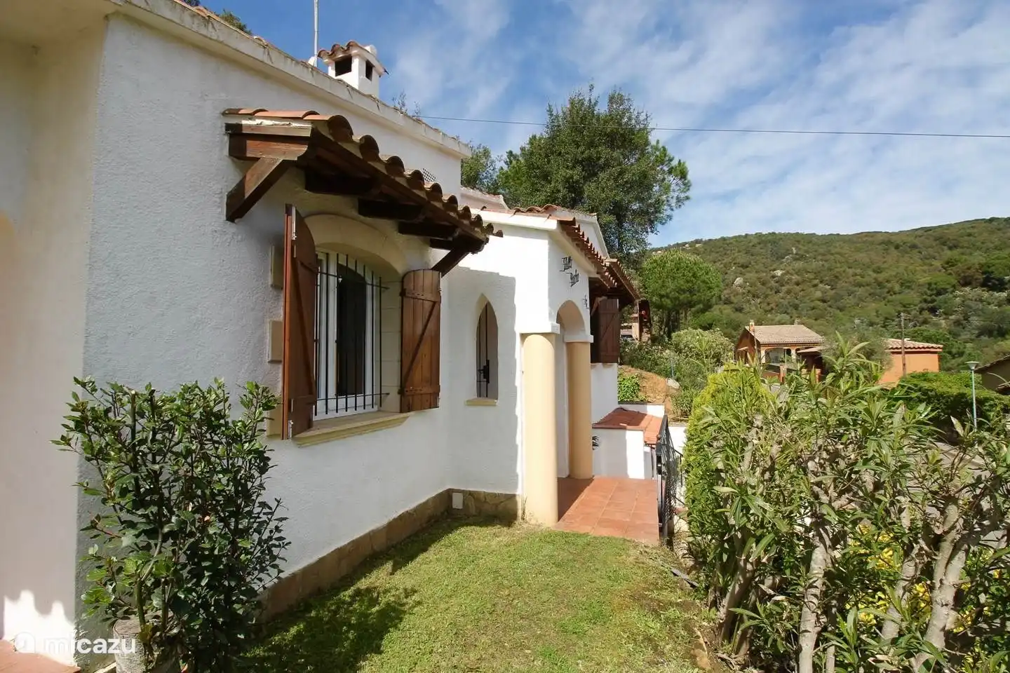 View from the garden towards the front door