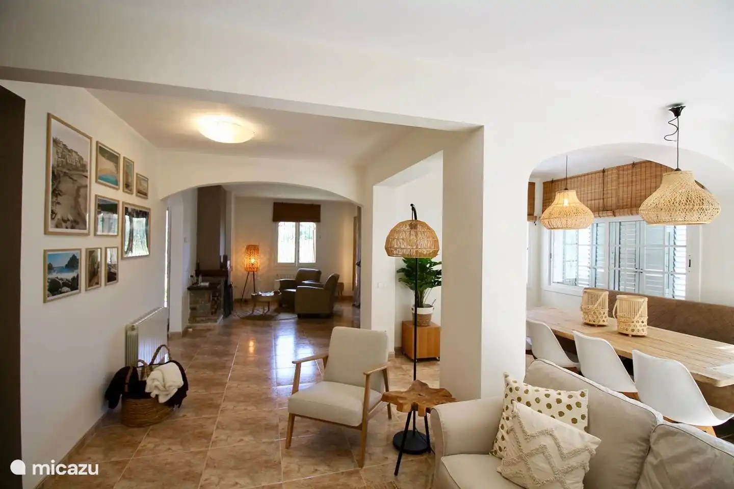 Living room with fireplace