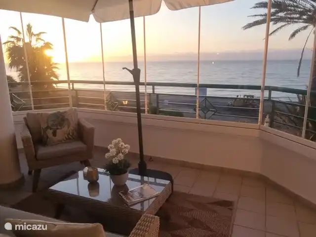 Location de Vacances Espagne, Costa del Sol, Torrox, appartement - Oasis vue mer Vue avec coucher de soleil.