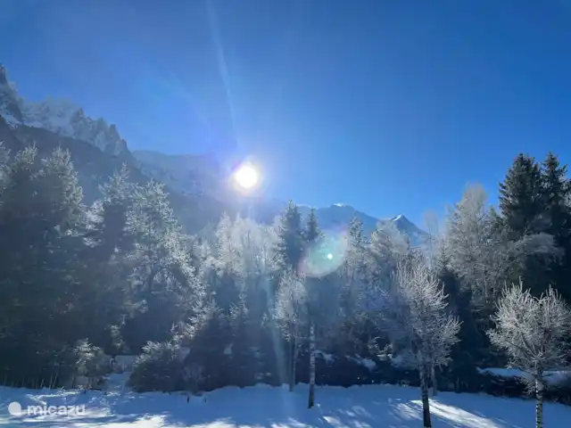 Chalet-lesPraz en Francia, Alta Saboya, Chamonix - chalet Vista del Mont Blanc en invierno