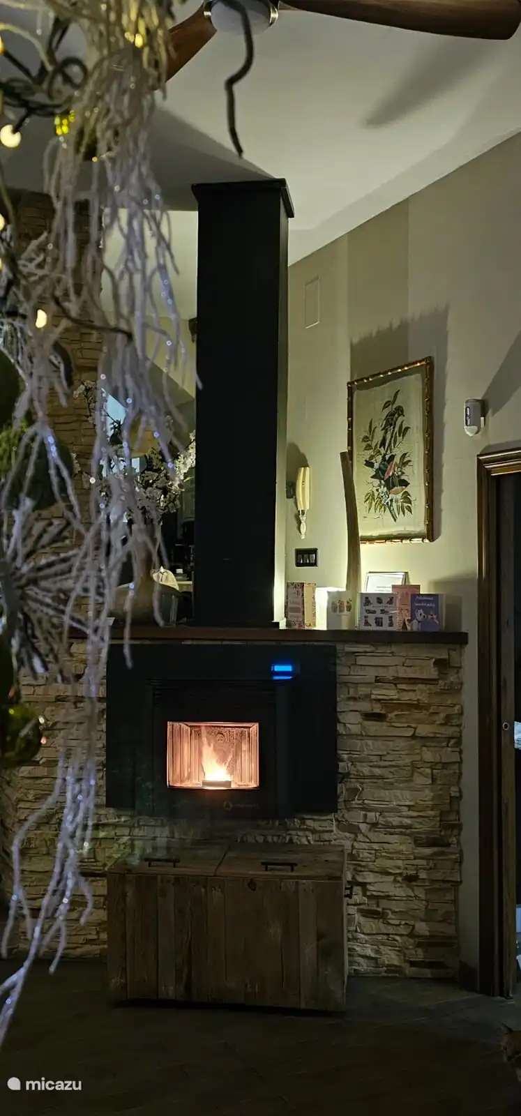 Pelletkamin im Wohnzimmer