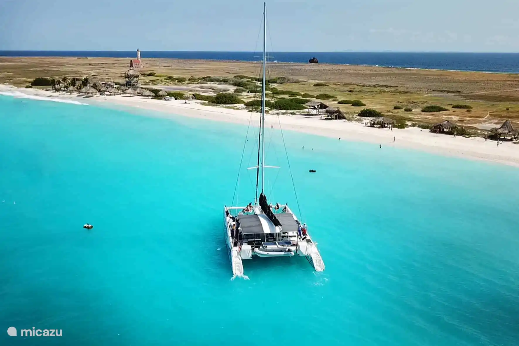 Klein Curacao, mit dem Boot erreichbar.