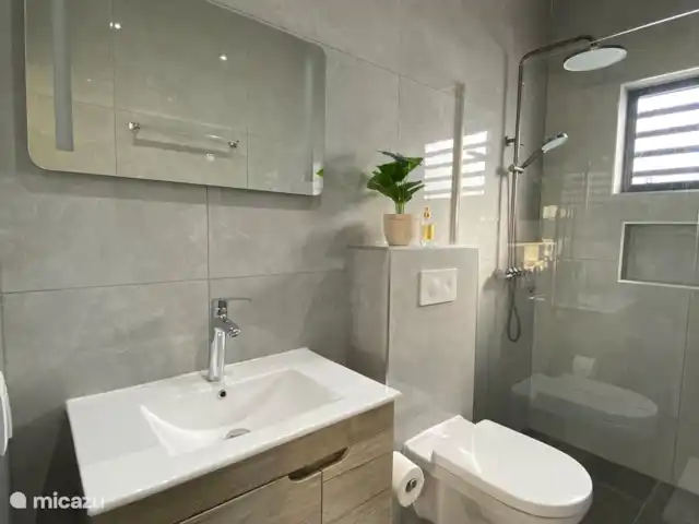 Villa Cabana | Curaçao, Banda Ariba (est), Mambo Beach - villa Les deux salles de bains sont identiques et toutes deux équipées d’une luxueuse douche à effet pluie et à l’italienne.