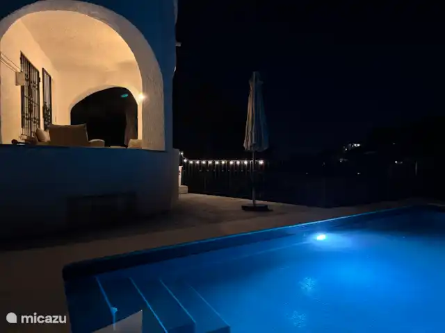 Casa Pura Vida huren in Spanje, Costa Blanca, Benissa - villa Sfeervolle verlichting in het zwembad