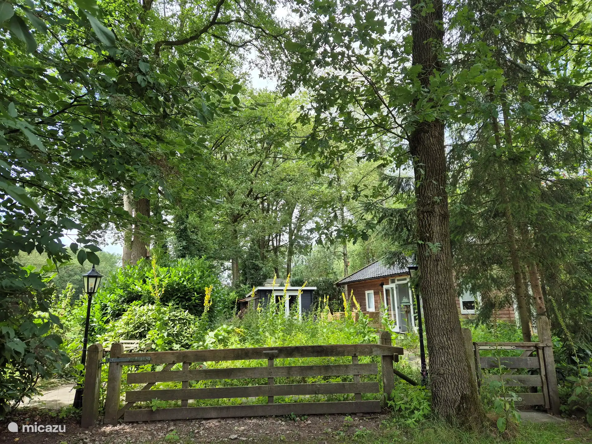 Parkeren voor het hek