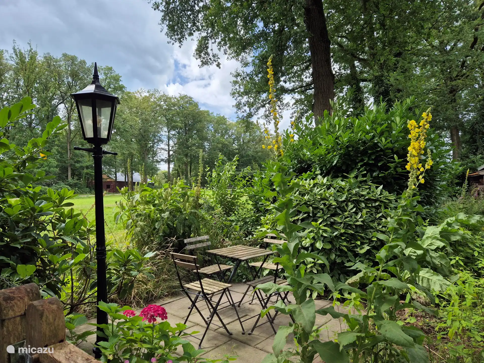 Besloten terrasje voorzijde