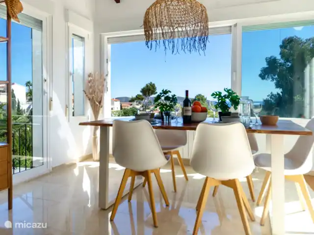 Vista Maryvilla | Espagne, Costa Blanca, Moraira - villa Salle à manger avec vue sur la mer