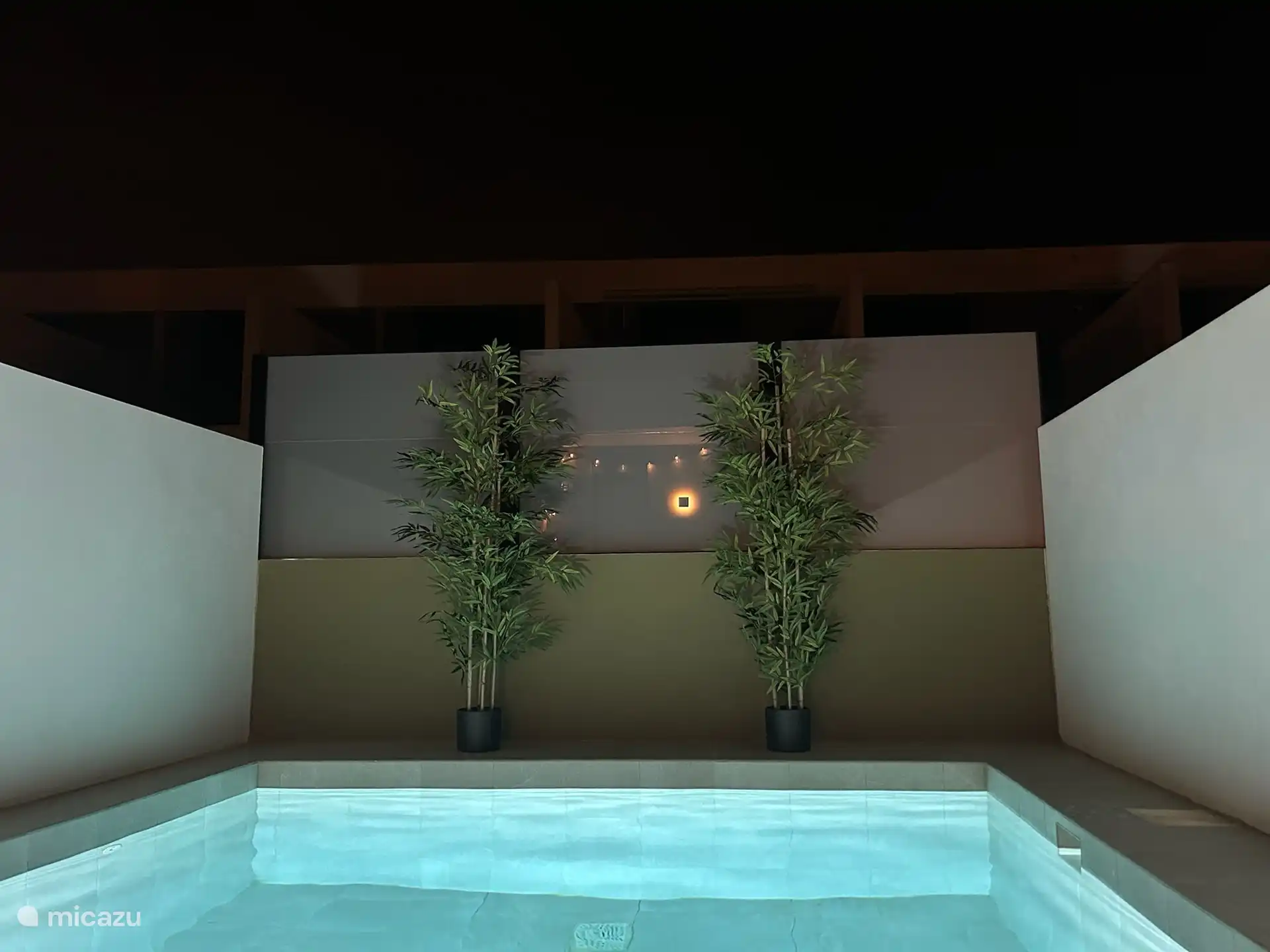 Swimming pool in the evening