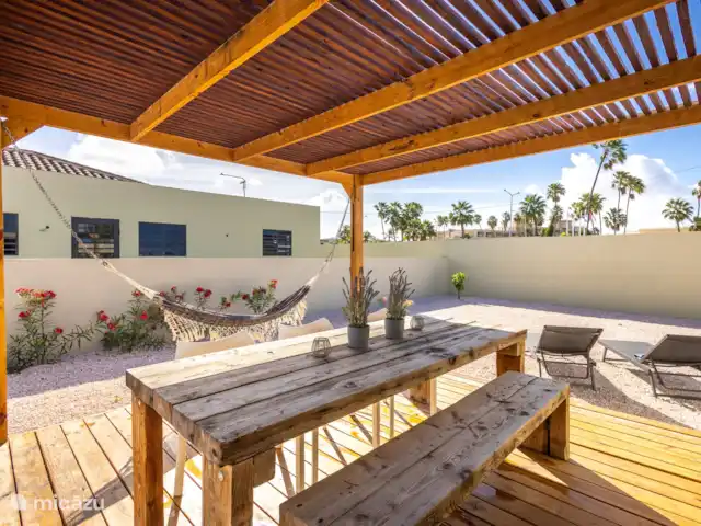 Villa Monrel huren in Curaçao, Banda Ariba (oost), Mambo Beach - villa Buitenaanzicht pergola