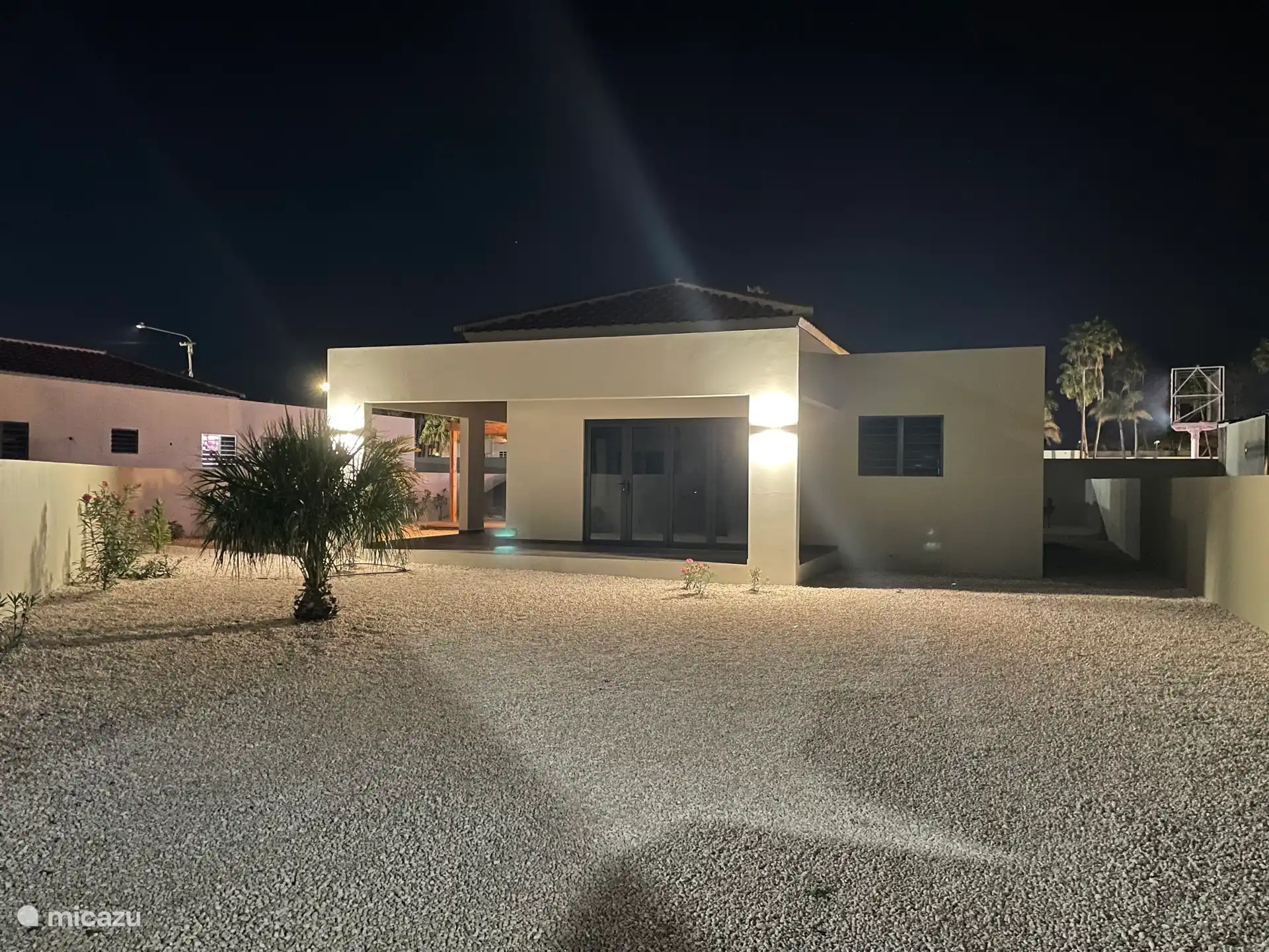 Exterior view with new plants