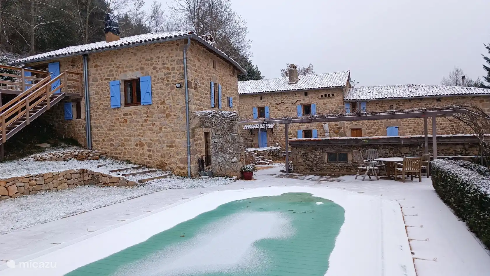 High house in winter