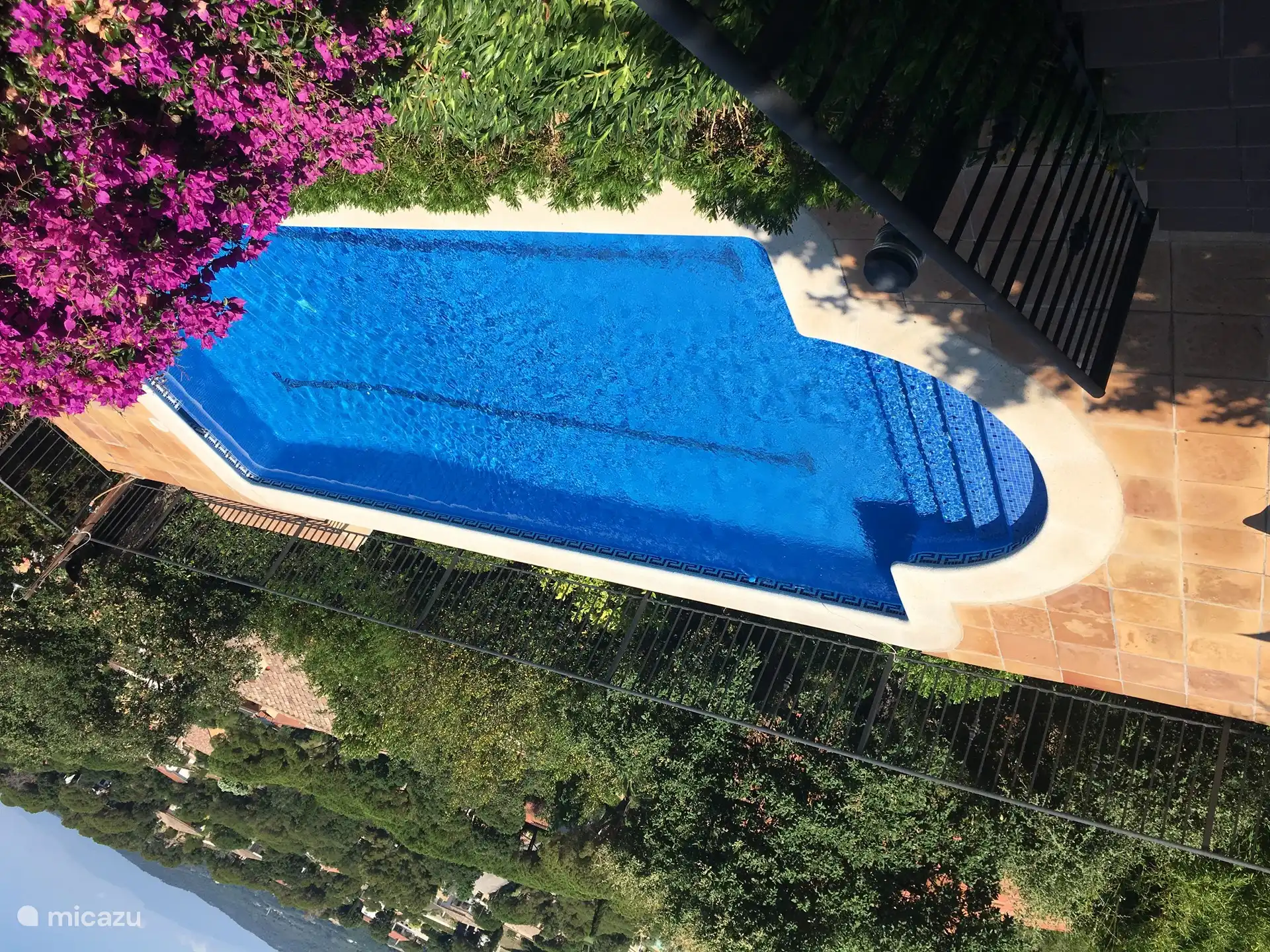 Large fenced swimming pool