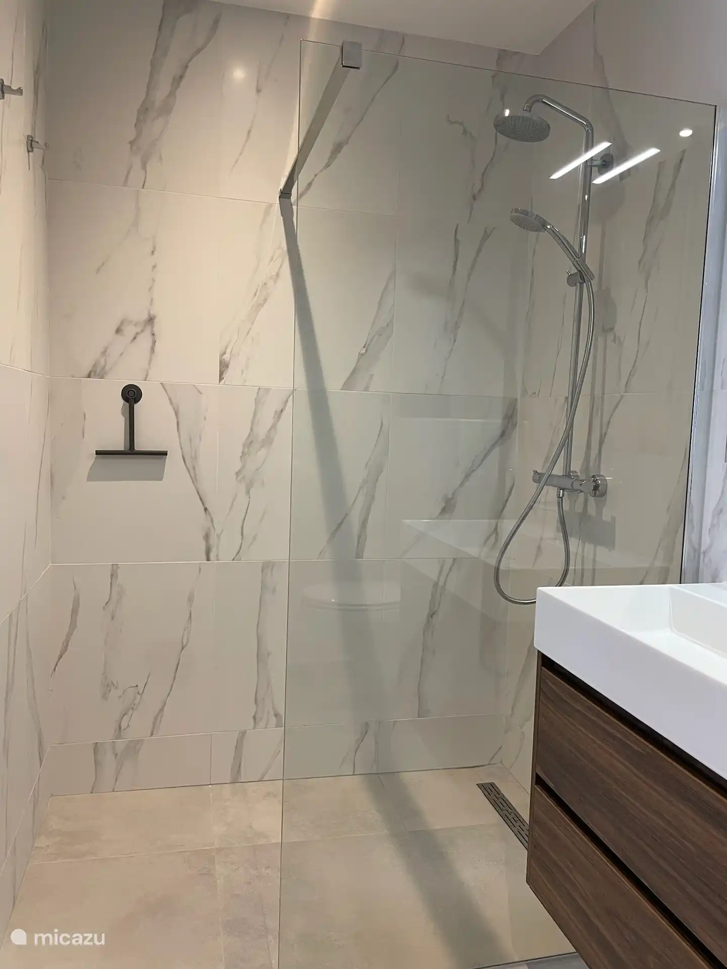 Bathroom adjacent to bedroom. 