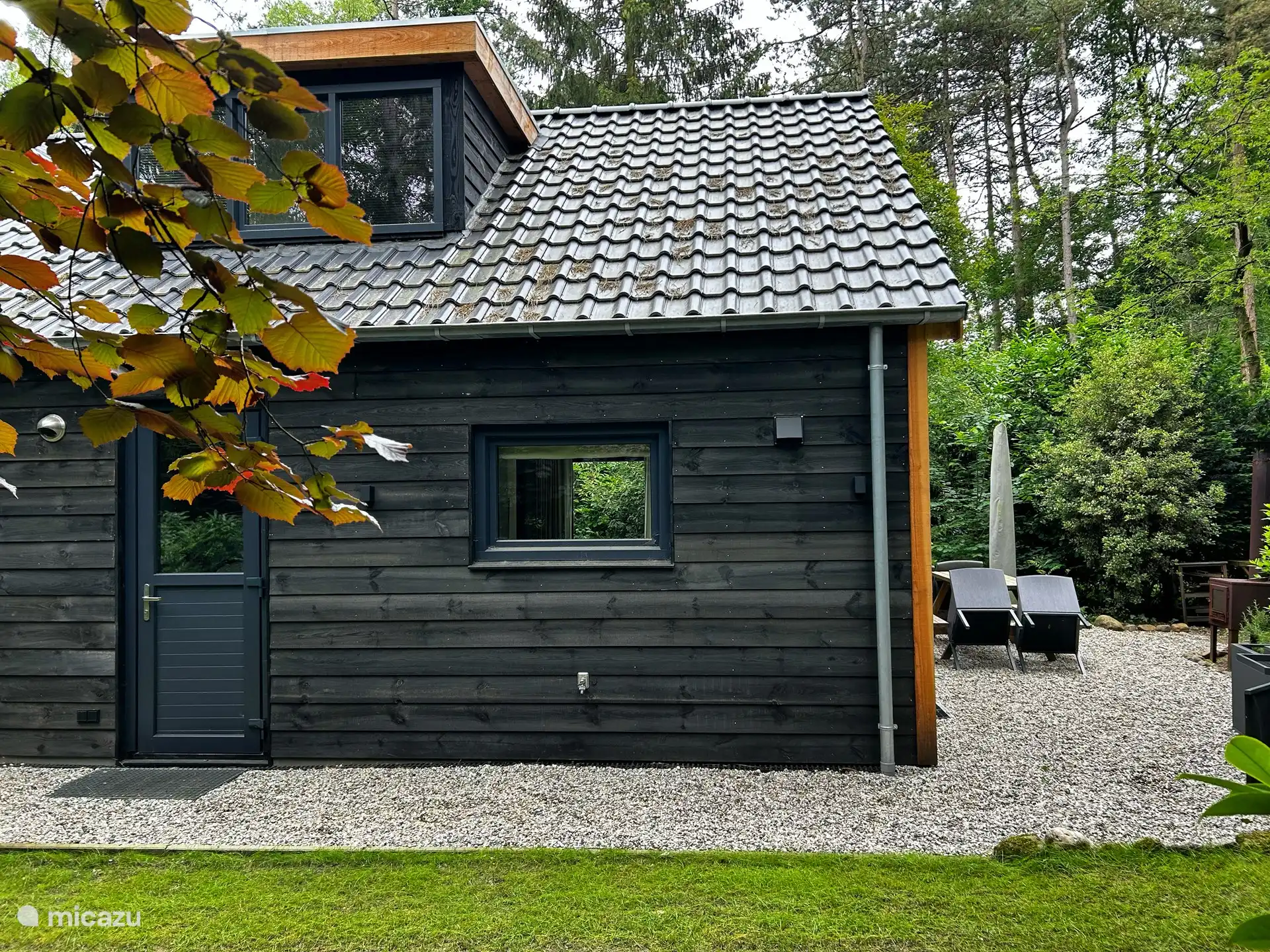 Seite des Ferienhauses