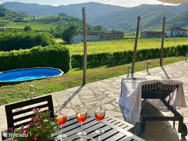 Villa al Plin huren in Italië, Piëmont, Vesime - villa Een aperitivo in de namiddagzon.