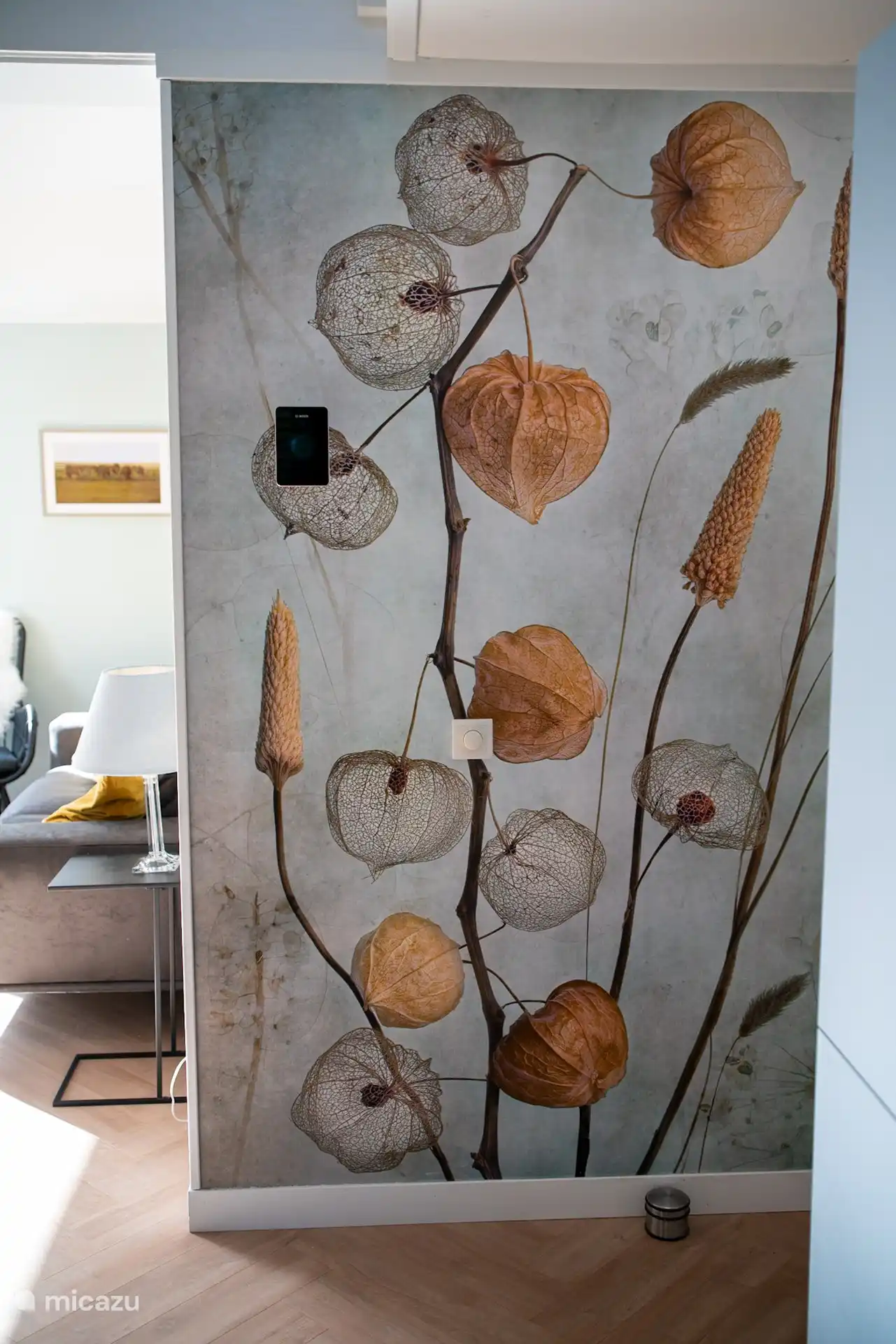 Dekorative stimmungsvolle Wand.