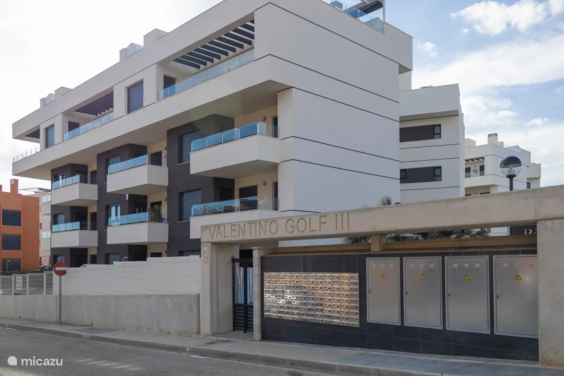 The main entrance of the complex.