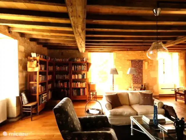 vakantiehuis huren in Frankrijk, Dordogne, La Tour-Blanche-Cercles – Blanchetoure De woonkamer