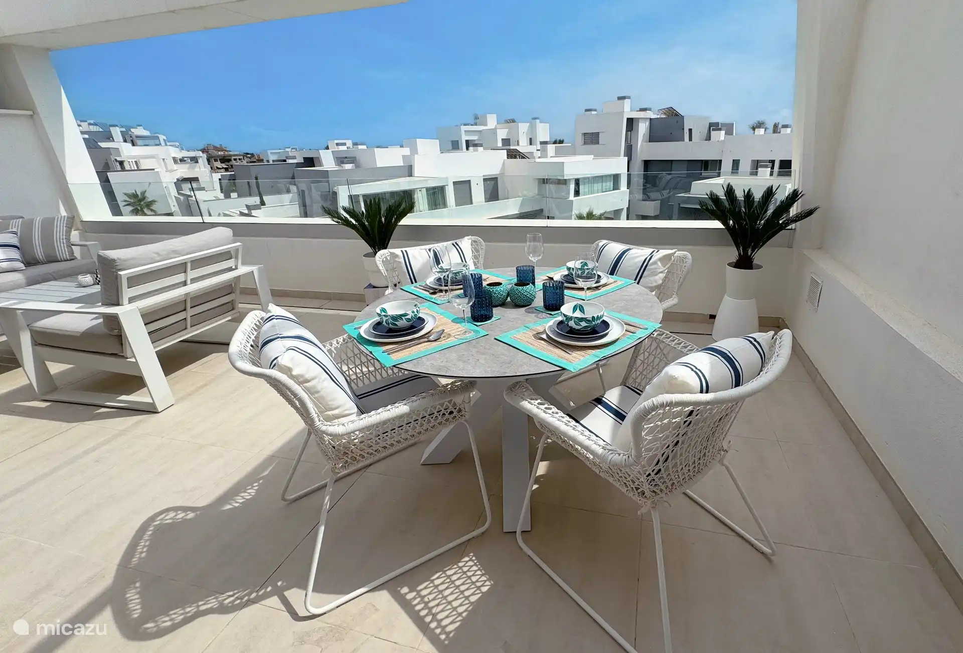 Terrace with poolview