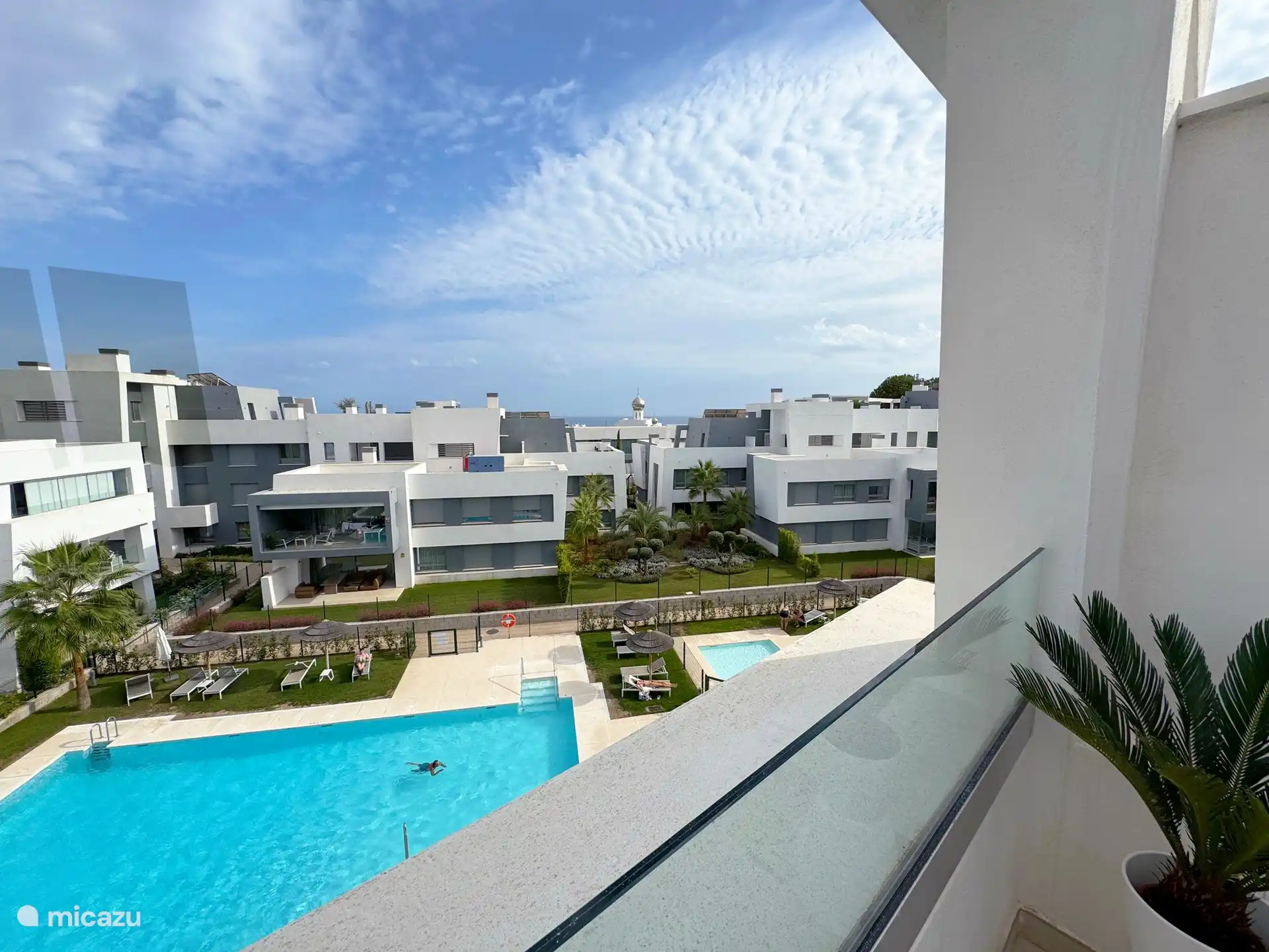 Terrace with poolview