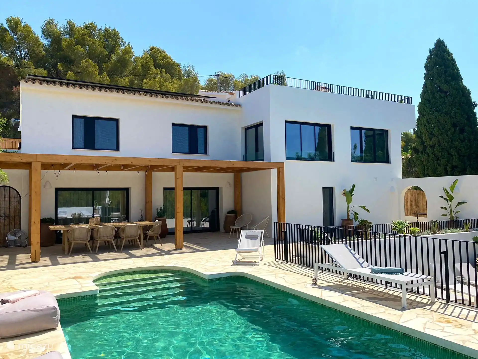 Parte trasera de la casa