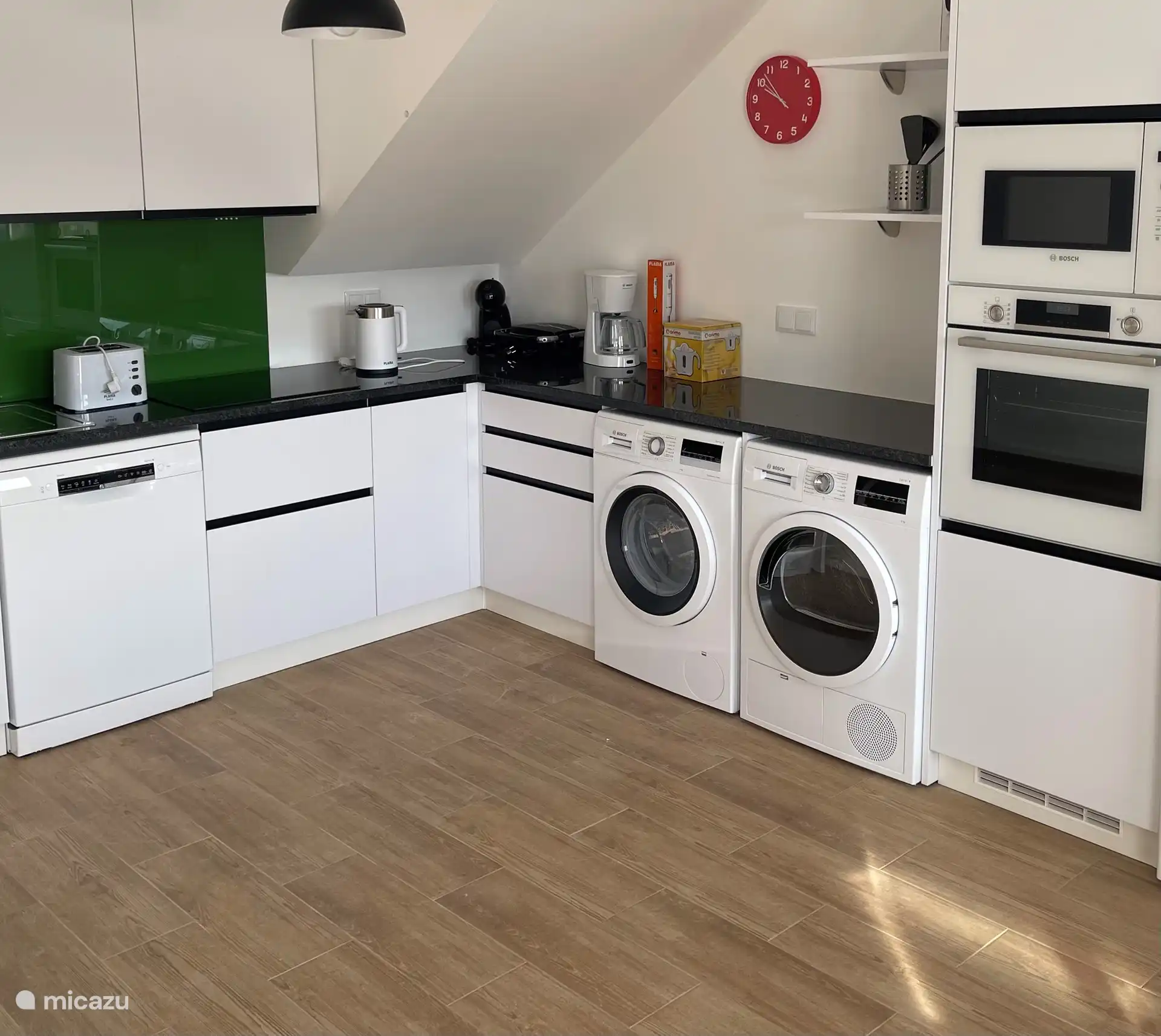 appliances and kitchen worktop view
