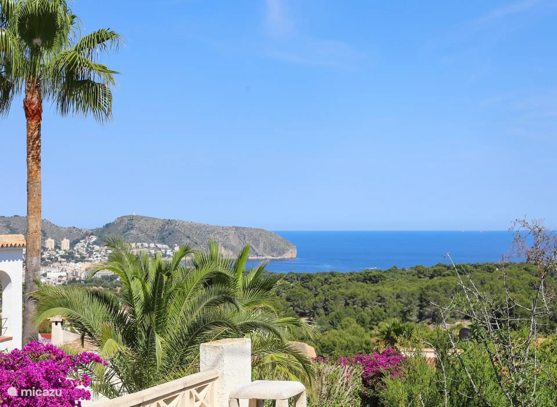 Altijd zicht op de Middellandse Zee. 
