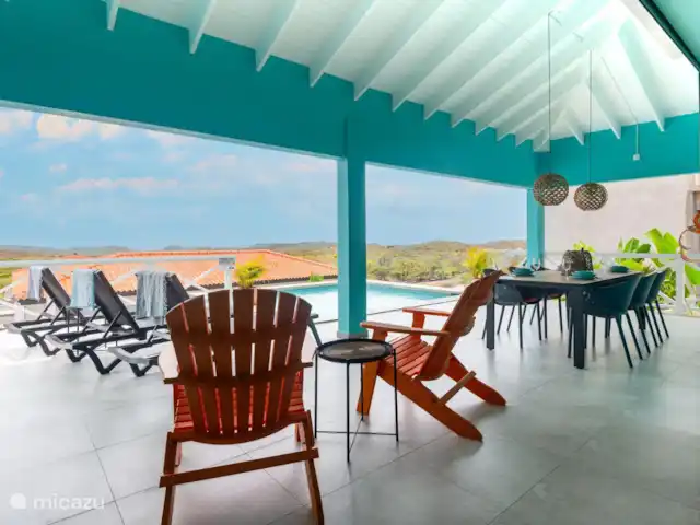 Villa Rolise *Zeezicht* huren in Curaçao, Banda Abou (west), Fontein - villa View vanaf de porche!