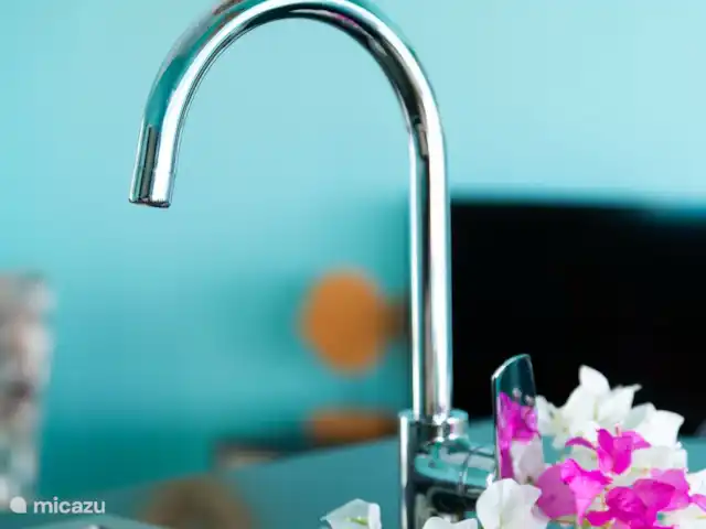 Villa Rolise *Zeezicht* huren in Curaçao, Banda Abou (west), Fontein - villa Ruime wasbak in prachtige open keuken