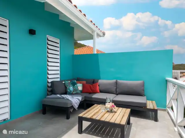Villa Rolise *Zeezicht* huren in Curaçao, Banda Abou (west), Fontein - villa Relaxing loungehoek