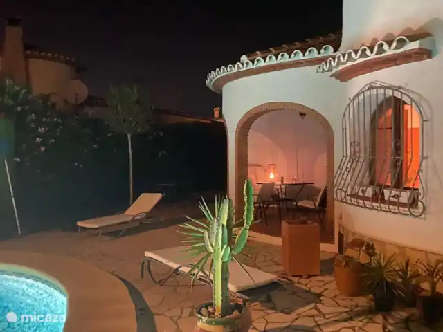 Casa Ameling huren in Spanje, Costa Blanca, Els Poblets - villa buitenterras in de avond