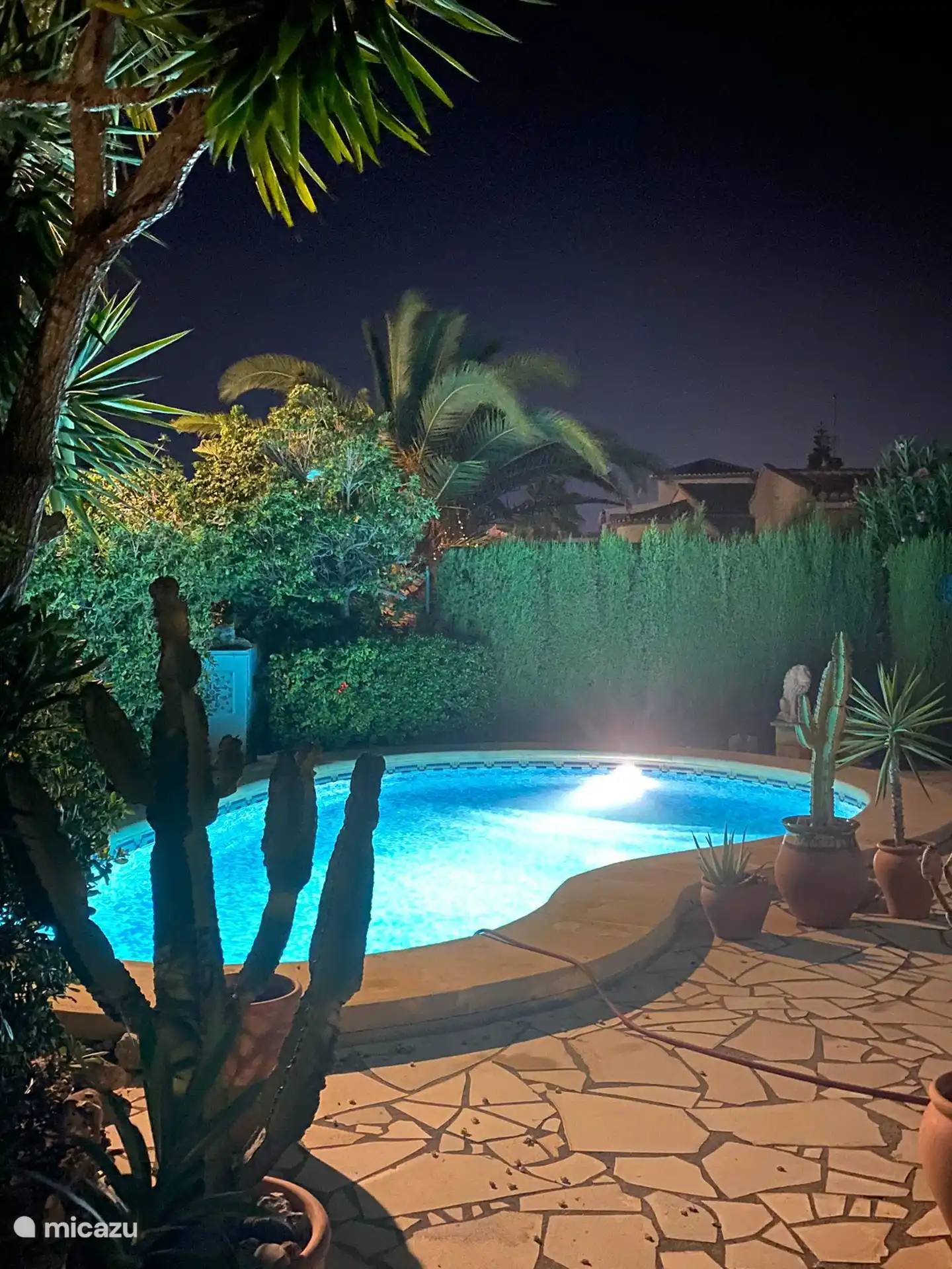Swimming pool in the evening