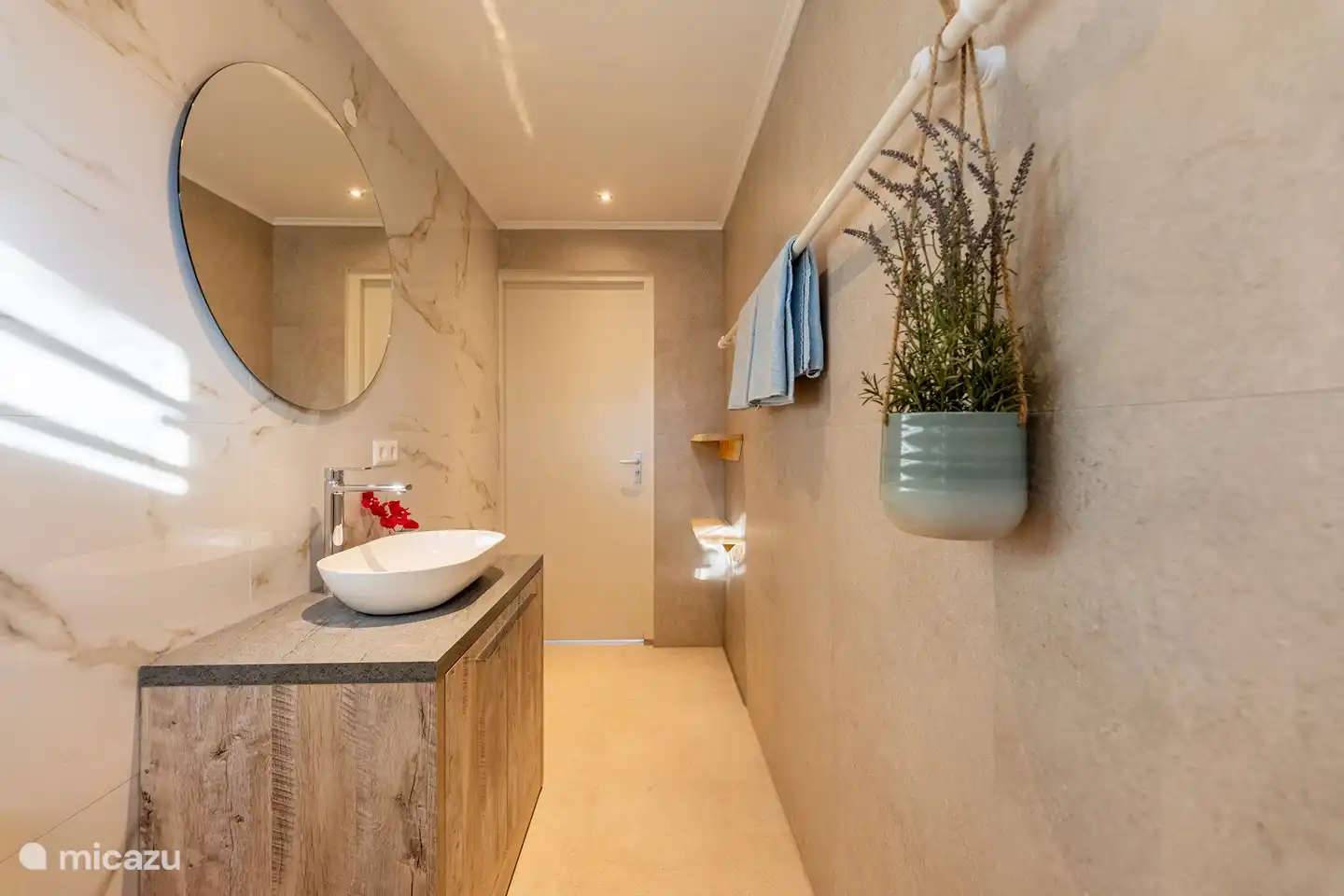 Rez-de-chaussée : Salle de bains avec WC.