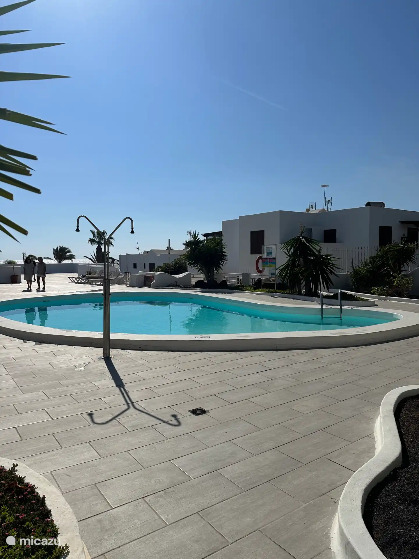 Vista de la piscina desde la terraza