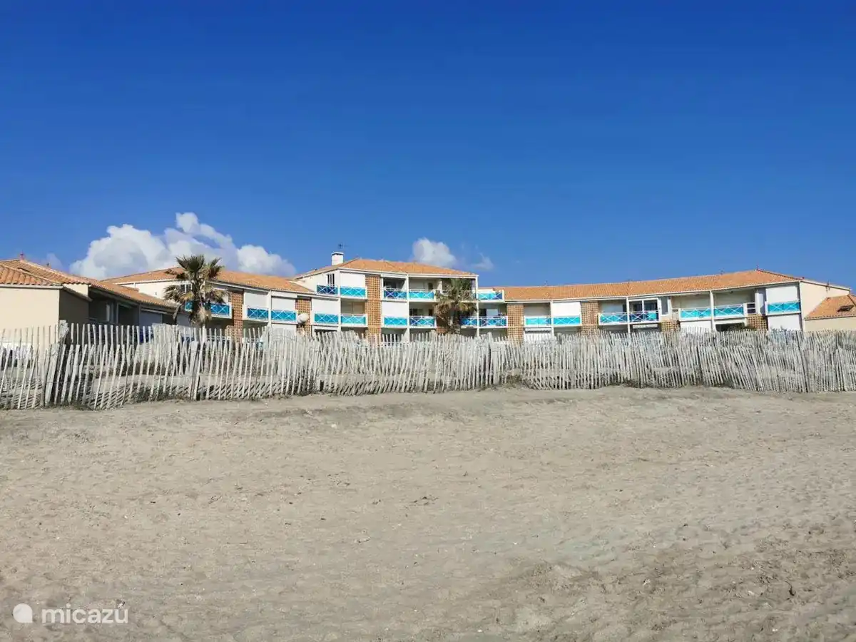 Direct view of the apartment from the beach 