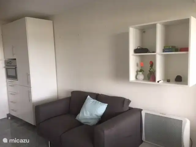 The living room/kitchen