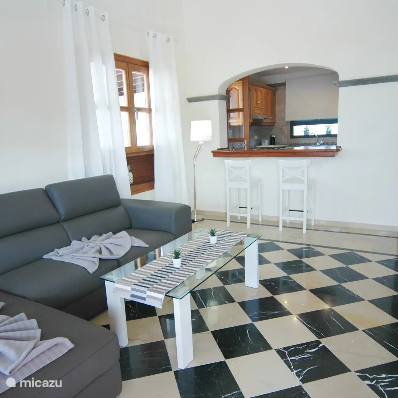 Comfortable living room with satellite television with Dutch channels