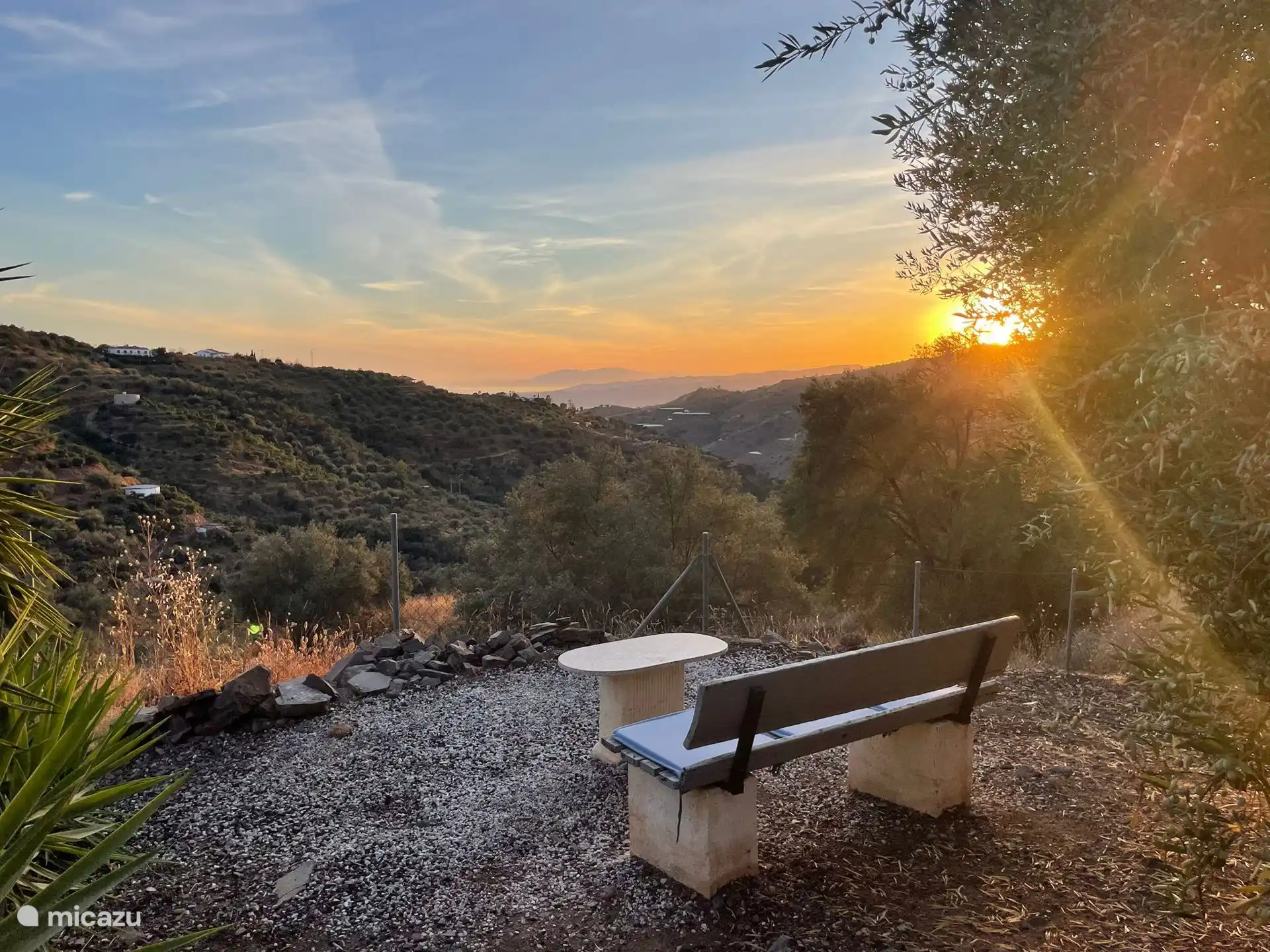 Blick vom Ende des Gartens