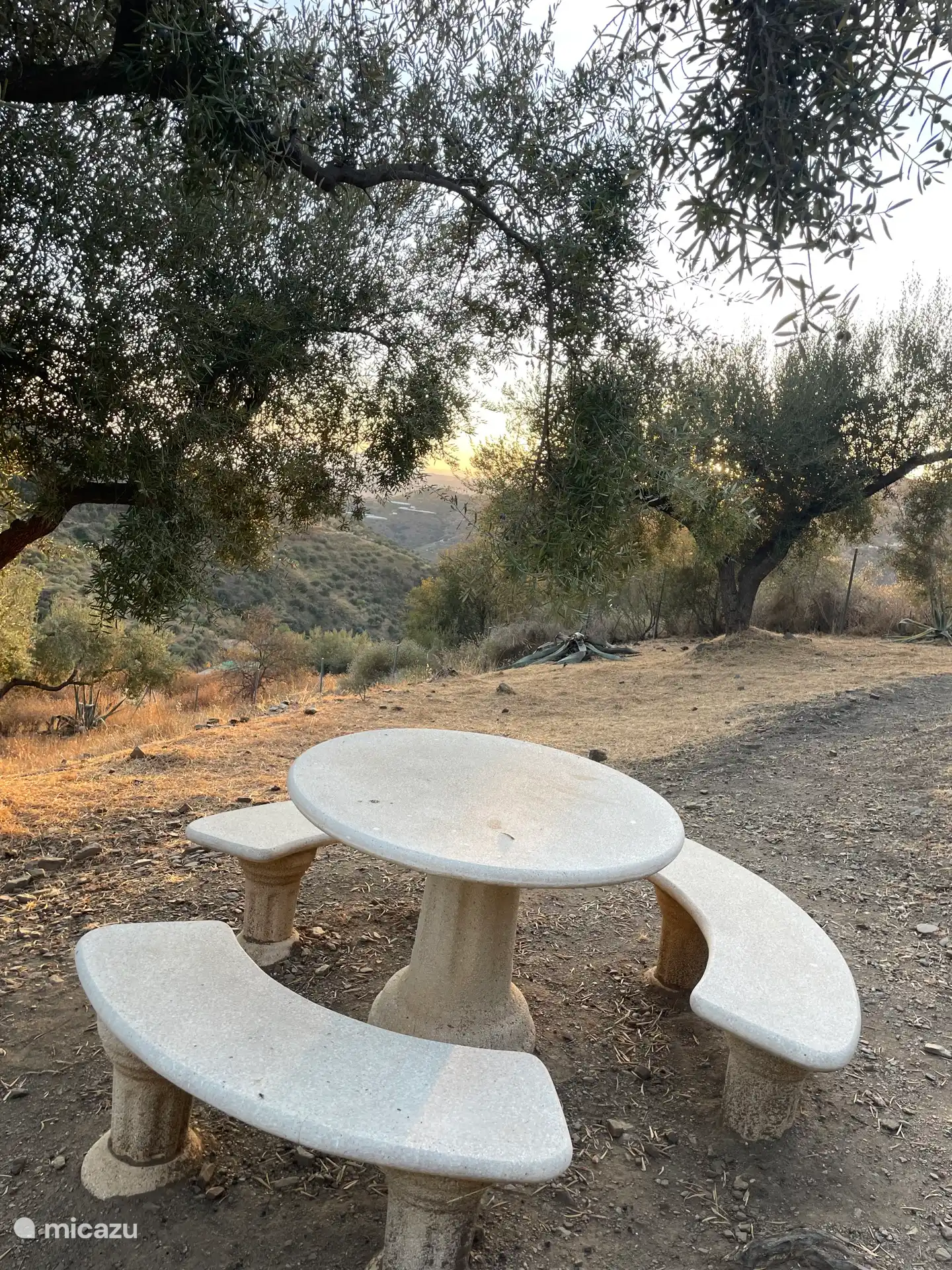 Zusätzlicher Sitzbereich im Olivengarten