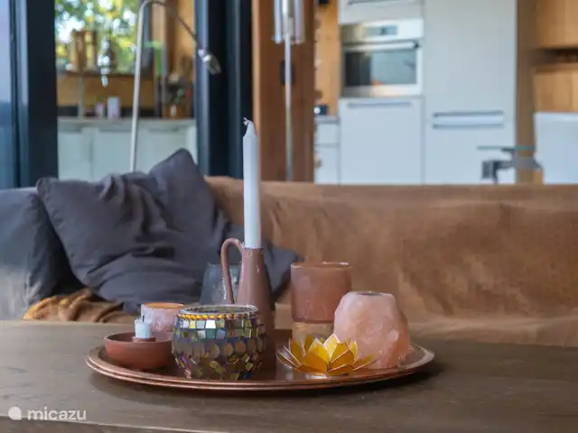 Dunas de Egmond en Países Bajos, Holanda del Norte, Egmond-Binnen - bungaló Salón