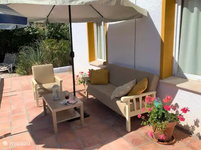 Cortijo el Caracol | Espagne, Andalousie, Viñuela - maison de vacances Joli coin salon à l’extérieur !
