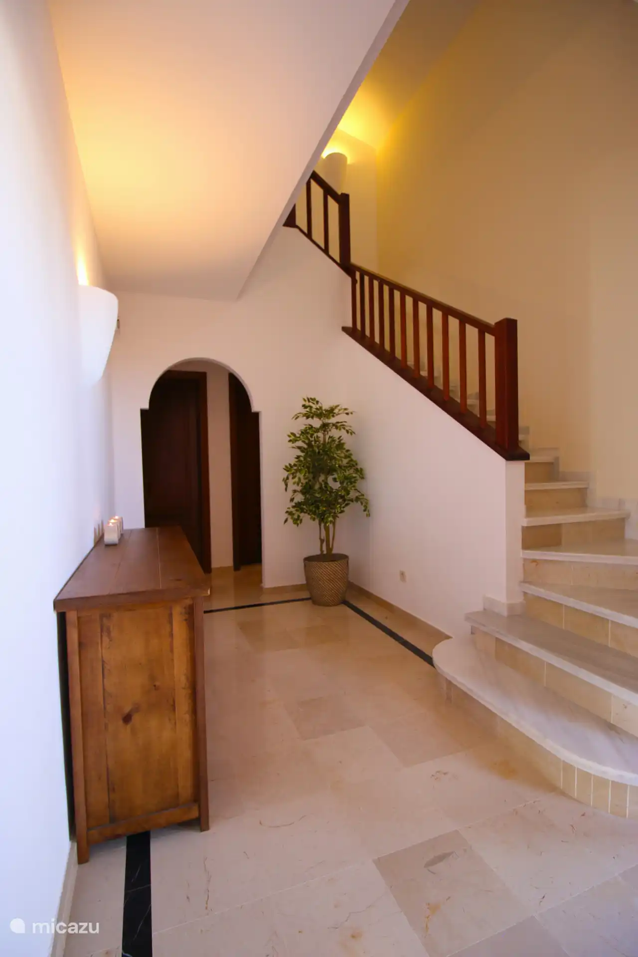 The hall, the upstairs bedroom is not accessible.