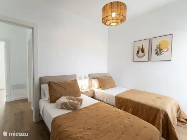 Casa Papagayo | Espagne, Lanzarote, Playa Blanca - villa Chambre 3 avec deux lits simples et une vue