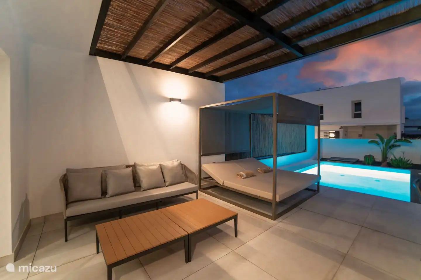 You can also enjoy your terrace to the fullest in the evening