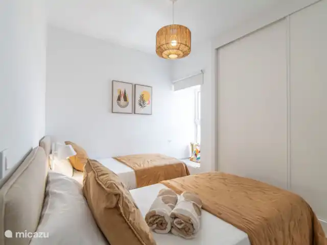 Casa Papagayo | Espagne, Lanzarote, Playa Blanca - villa Chambre 3 avec deux lits simples et une vue
