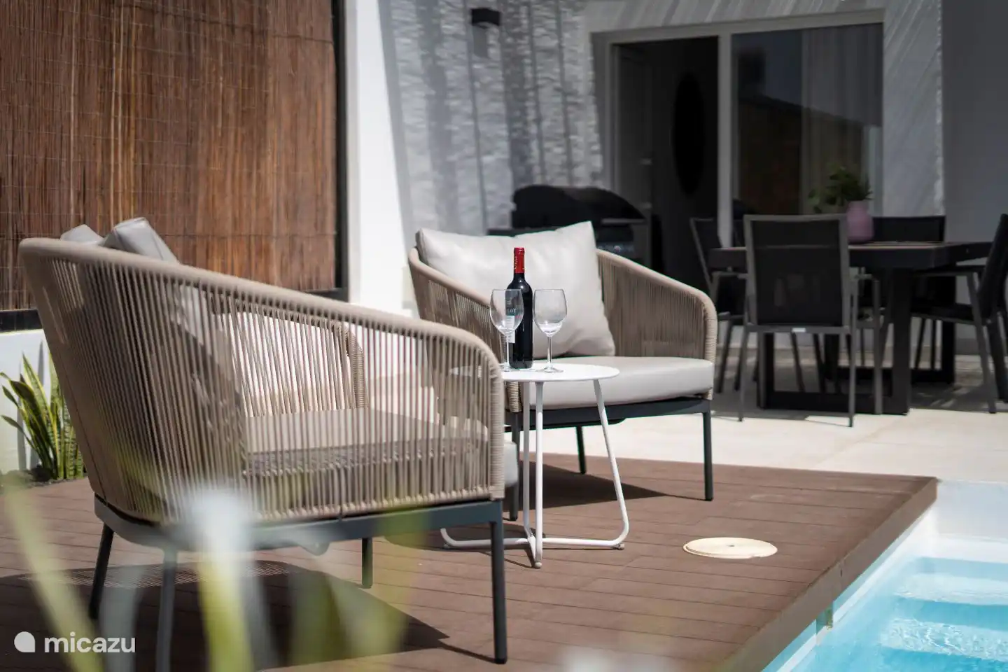 Enjoying a local wine