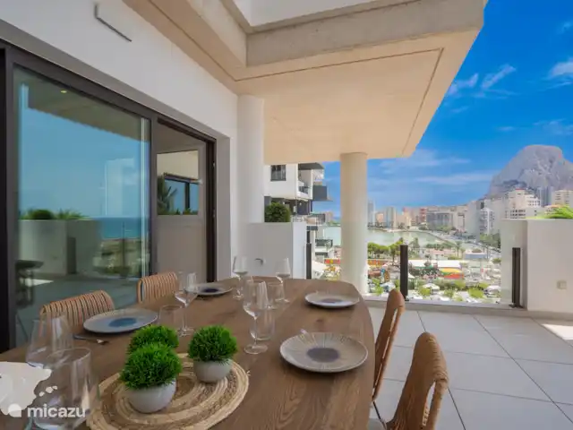 Silver Tower 8B huren in Spanje, Costa Blanca, Calpe - appartement Eethoek terras